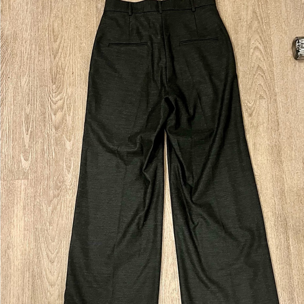 Mango Collection Dark Grey Wide/Straight Leg Women's Pants